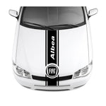 Sticker Master Fiat Albea İçin Uyumlu Aksesuar Oto Kaput Şerit Araç Sticker Etiket - Sportif Tasarım Sticker Master