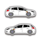 Fiat Bravo Sticker | Basık Araç Silüet Etiketi (2 Adet) | Sticker Master