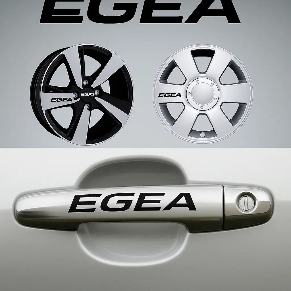 Sticker Master Fiat Egea Kapı Kolu Jant Oto Araç Sticker Etiket - 10 Adet Sticker Master
