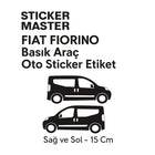 Fiat Fiorino Sticker | Basık Araç Silüet Etiketi (2 Adet) | Sticker Master