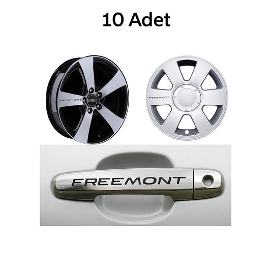 Sticker Master Fiat Freemont Kapı Kolu Jant Oto Araç Sticker Etiket - 10 Adet Sticker Master