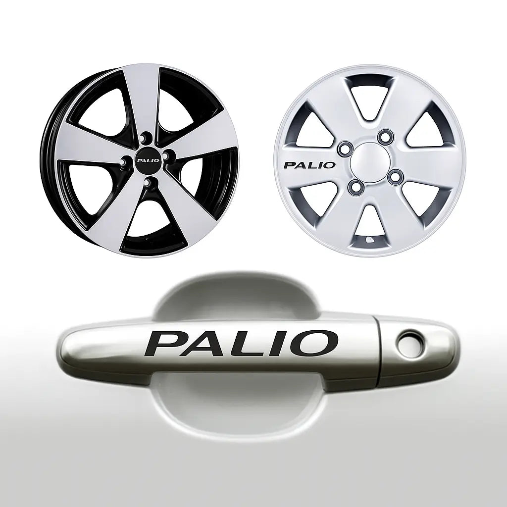 Sticker Master Fiat Palio Kapı Kolu Jant Oto Araç Sticker Etiket - 10 Adet Sticker Master