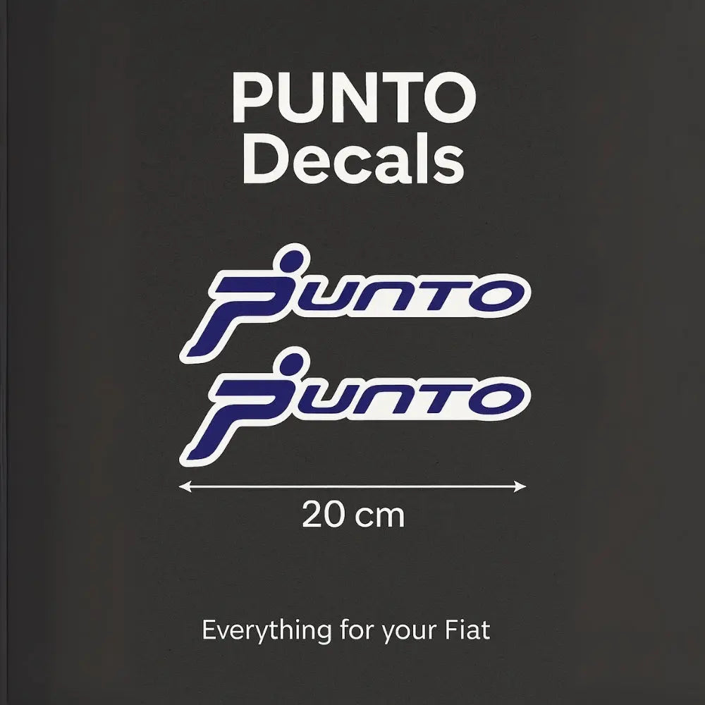 Sticker Master Fiat Punto Logo Oto Araç Sticker Etiket - 2 Adet - 20 Cm Sticker Master