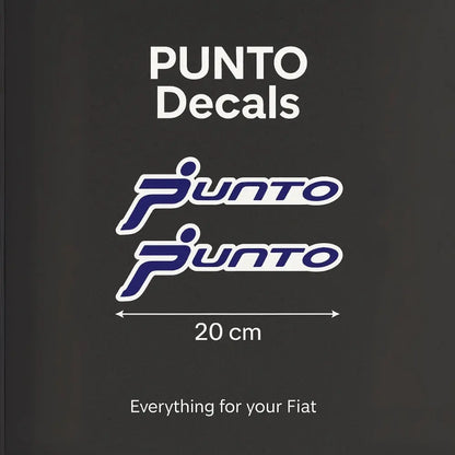 Sticker Master Fiat Punto Logo Oto Araç Sticker Etiket - 2 Adet - 20 Cm Sticker Master