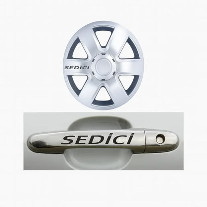 Sticker Master Fiat Sedici Kapı Kolu Jant Oto Araç Sticker Etiket - 10 Adet Sticker Master