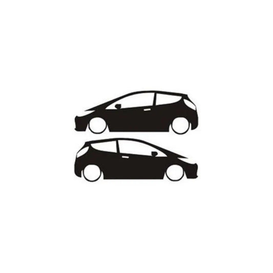Sticker Master Ford Fiesta Basık Araç Oto Sticker – Minimalist Siluet Tasarım - Sağ Ve Sol Sticker Master