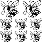 Eşek Arısı Sticker Seti Kızgın Hornet Motor Araba | Sticker Master