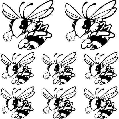 Sticker Master Frelon Hornet Eşek Arısı Sponsor Set Sticker Oto Motor Araba 2 Sticker Master