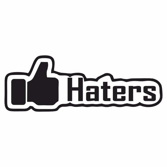 Sticker Master Hater Sticker Motor, Kask, Laptop, Araba, Oto Araç İçin Dayanıklı Etiket Decal 15 Cm Sticker Master