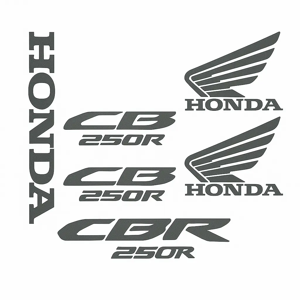 Sticker Master Honda CB250R Sticker Seti – Tank, Kask, Gövde Uyumlu Etiket Takımı - Sticker Master