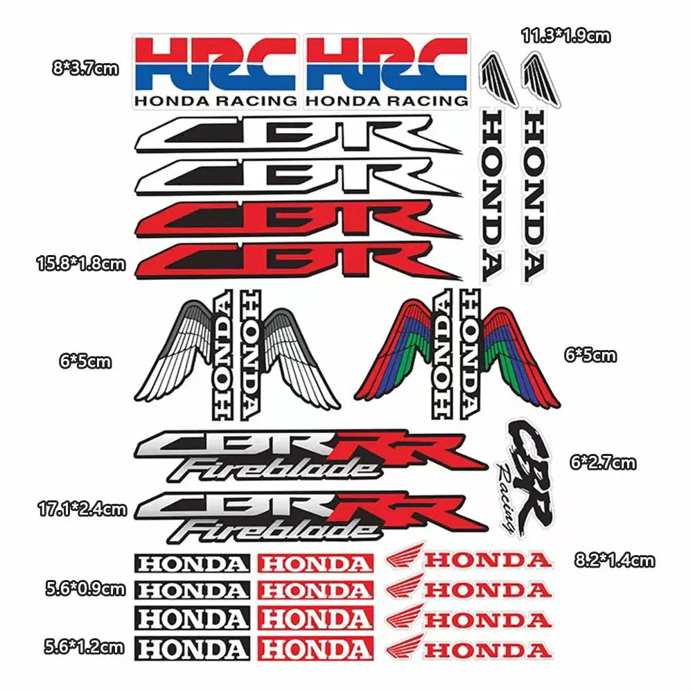 Sticker Master Honda CBR Gövde Kask Yakıt Tank Sticker Seti | Sticker Master Sticker Master