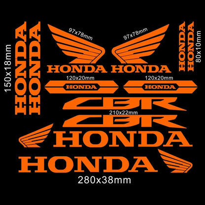 Sticker Master Honda CBR HRC Logo Sticker Seti – Kask, Tank, Motor İçin Vinil Etiket Takımı - Sticker Master