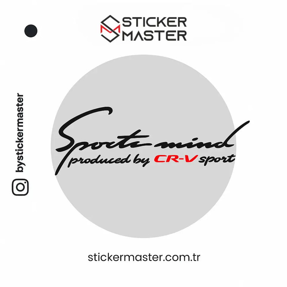Sticker Master Honda Cr-v Sports Mind Sticker Oto Araç Çıkartma Etiket 30 Cm Sticker Master