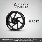 Sticker Master Honda Nc700x Jant İçi Sticker Set Motor Çıkartma Etiket 8 Adet Sticker Master