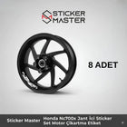 Honda NC700X Jant Sticker | 8'li İç Kenar Logo Seti | Sticker Master