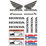 Sticker Master Honda Sponsor Sticker Set Motor Çıkartma Etiket 20x30 Cm Sticker Master