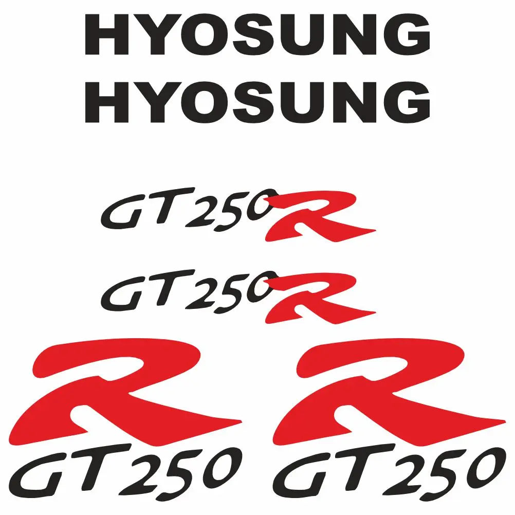 Sticker Master Hyosung Gtr 250 Set Sticker Motor, Kask, Laptop, Araba, Oto Araç İçin Dayanıklı Etiket Decal Sticker Master