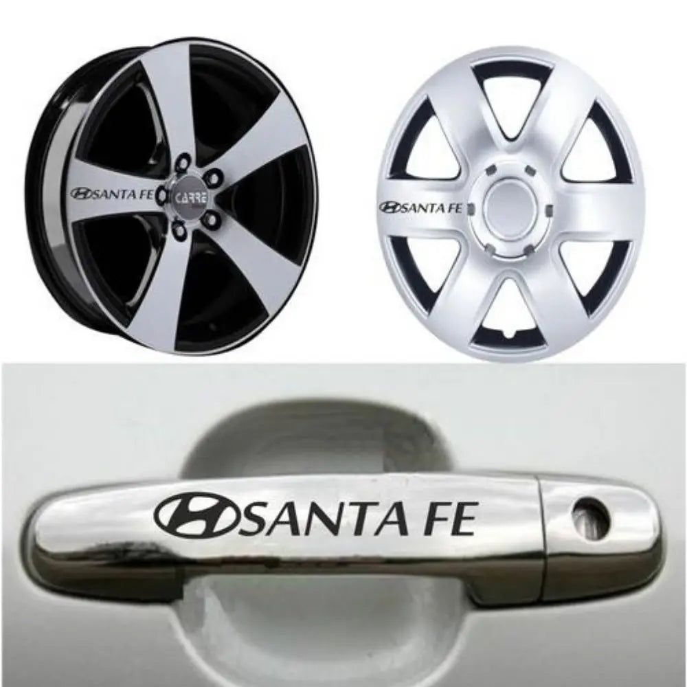 Hyundai Santa Fe Sticker Kapı Kolu ve Jant Seti 10 Adet-Sticker Master