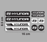 Sticker Master Hyundai Sticker Seti – 10 Parça Farklı Boyutlarda Dekoratif Etiket Sticker Master