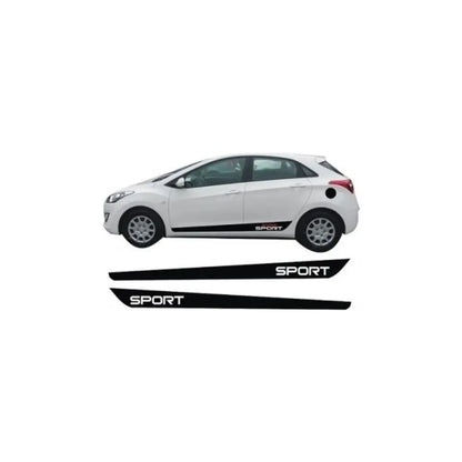 Sticker Master Hyundai Yan Şerit Sticker – 2 Adet Sağ ve Sol Gövde Sport Şerit Etiket Sticker Master