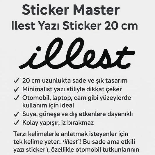 Sticker Master İllest Sticker Motor, Kask, Laptop, Araba, Oto Araç İçin Dayanıklı Etiket Decal 20 Cm Sticker Master