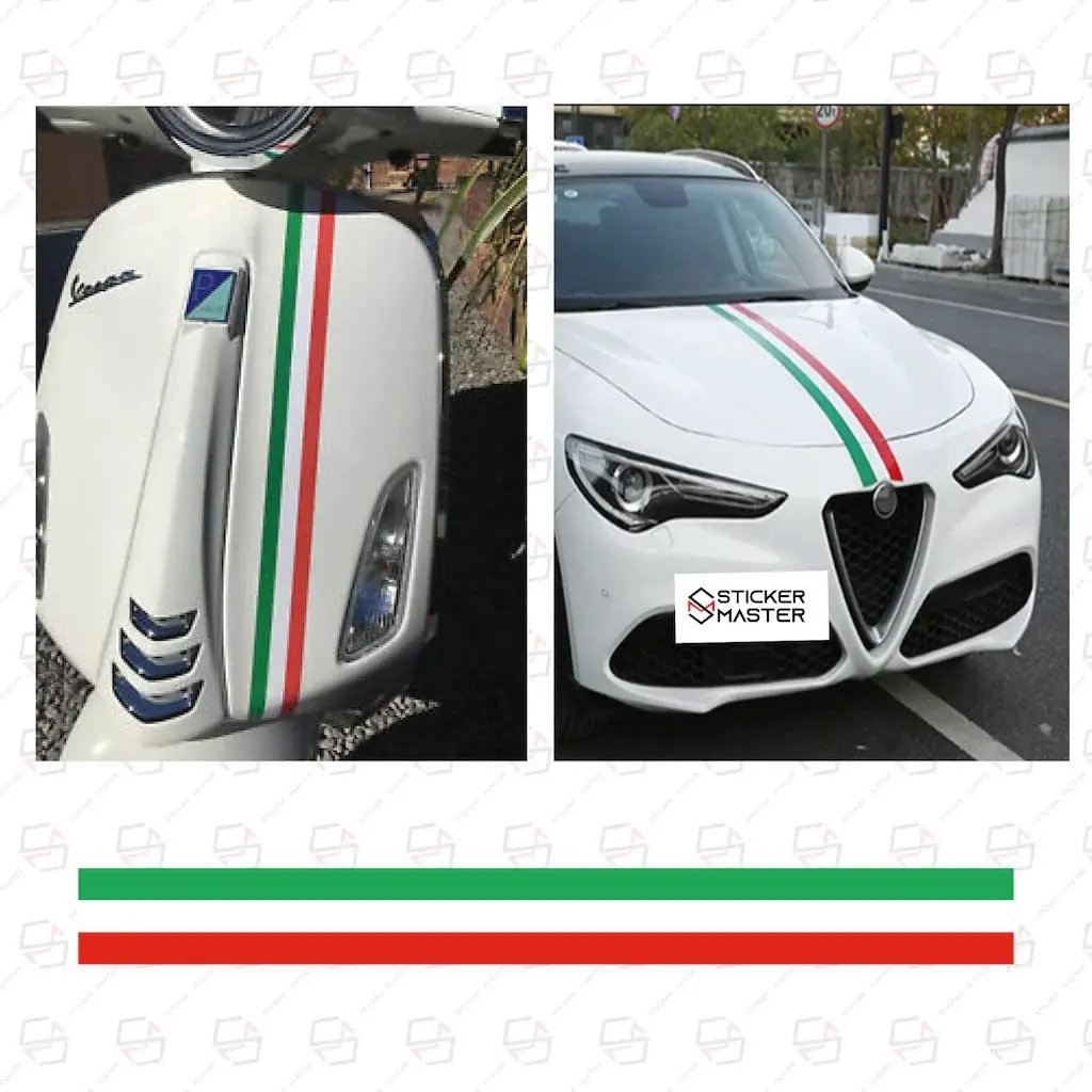Sticker Master İtalyan Şerit Etiket Çıkartma Oto Motor Araba Ayna 7x70 Cm