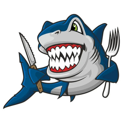 Sticker Master Jaws Sticker Motor, Kask, Laptop, Araba, Oto Araç İçin Dayanıklı Etiket Decal 15 Cm Sticker Master