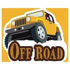 Jeep Off Road Sticker Karikatür Tasarım | Sticker Master