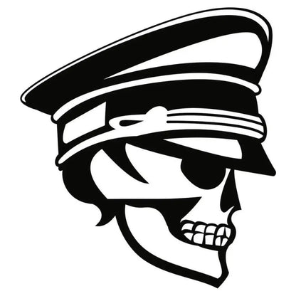 Sticker Master Kaptan Kuru Kafa Sticker – Motor, Kask, Laptop, Araba, Oto Araç İçin Dayanıklı Etiket Decal 15 Cm Sticker Master