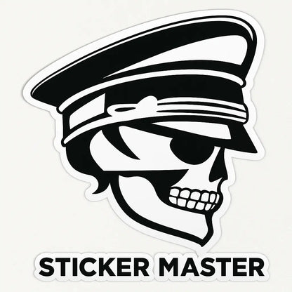 Sticker Master Kaptan Kuru Kafa Sticker – Motor, Kask, Laptop, Araba, Oto Araç İçin Dayanıklı Etiket Decal 15 Cm Sticker Master