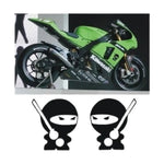 Sticker Master Kawasaki Ninja ve Savaşçıları Sticker Seti Oto Motor Pc Etiket 10 Cm-(2 adet) Sticker Master