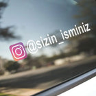Kişiye Özel Renkli Instagram Sticker | Sosyal Medya Araç Çıkartması (2 Adet) | Sticker Master