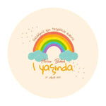 Sticker Master Kişiye Özel “1 Yaşında” Gökkuşağı Sticker – 3 × 3 cm (50’li Paket) Sticker Master