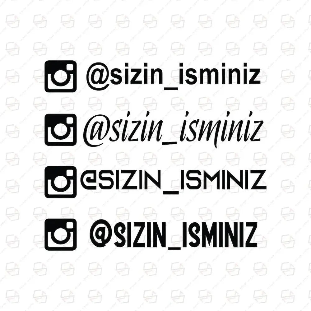 Sticker Master Kişiye Özel instagram Motorsiklet,Kask,Laptop,Motor Ve Oto Araç Sticker 15 Cm 2 Adet Sticker Master