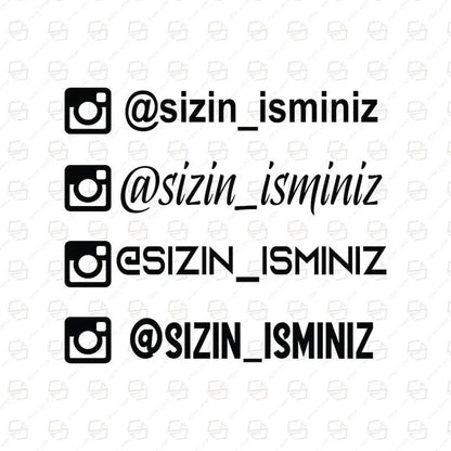 Sticker Master Kişiye Özel instagram Motorsiklet,Kask,Laptop,Motor Ve Oto Araç Sticker 15 Cm 2 Adet Sticker Master