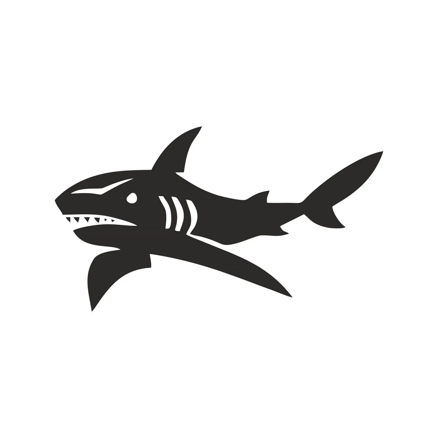 Sticker Master Köpek Balığı Sticker Motor, Kask, Laptop, Araba, Oto Araç İçin Dayanıklı Etiket Decal