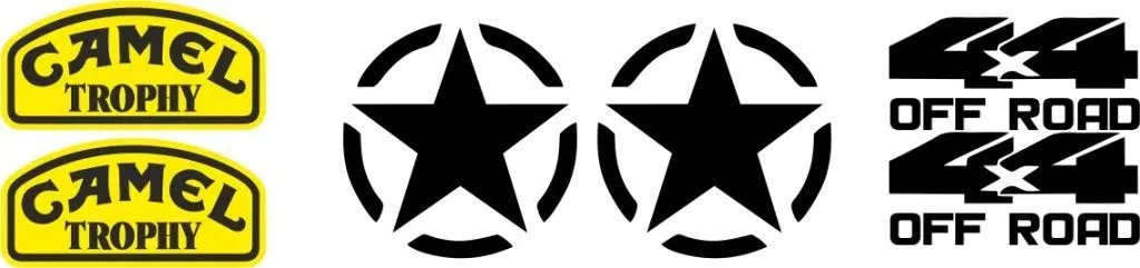 Sticker Master Lada Niva Set-3 Sticker Seti Motor, Kask, Laptop, Araba, Oto Araç İçin Dayanıklı Etiket Decal