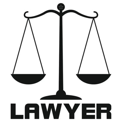 Sticker Master Lawyer Sticker-Avukat Araba Sticker Motor, Kask, Laptop, Araba, Oto Araç İçin Dayanıklı Etiket Decal 15 Cm Sticker Master