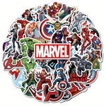 Sticker Master Marvel & Avengers Süper Kahraman Sticker Seti (50 Adet) | Su Geçirmez Çıkartmalar - Sticker Master