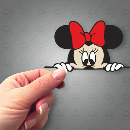 Sticker Master Mickey Mouse Kız Sticker – 15 x 9 Cm Renkli Kask, Laptop ve Araç Etiketi Sticker Master