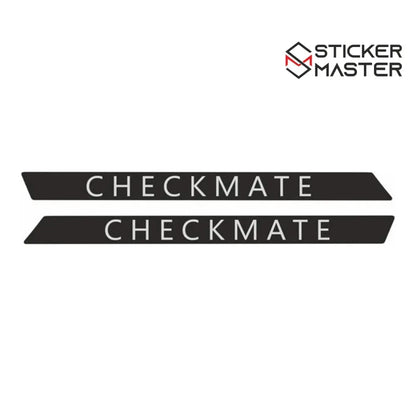 Sticker Master Mini R53 Cooper S Checkmate Scuttle Sticker – Yazılı Değişim Etiketi Sticker Master