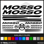 Sticker Master Mosso Bisiklet Kadro Sticker Seti – Su Geçirmez Vinil Etiketler (12 Parça) Sticker Master