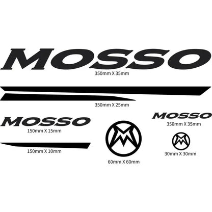 Sticker Master Mosso Bisiklet Kadro Sticker Seti – Su Geçirmez Vinil Etiketler (12 Parça) Sticker Master