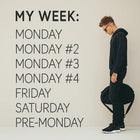 My Week Duvar Sticker, Pazartesi Sendromu Mizahi Yazı Dekoru | Sticker Master