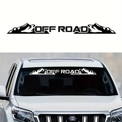 Sticker Master OFF ROAD Ön Cam Stickerı | Dağ Temalı Arazi Aracı Çıkartması - Sticker Master