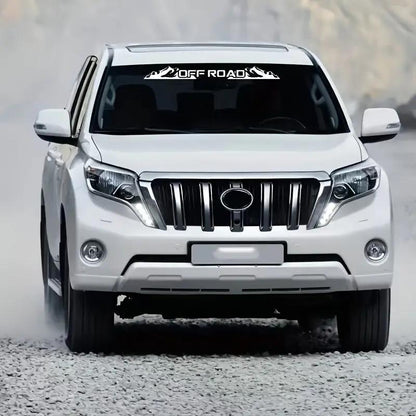 Sticker Master OFF ROAD Ön Cam Stickerı | Dağ Temalı Arazi Aracı Çıkartması - Sticker Master