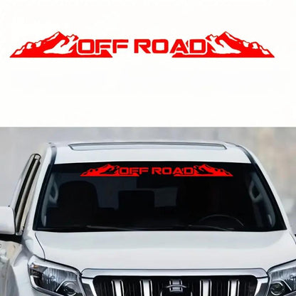 Sticker Master OFF ROAD Ön Cam Stickerı | Dağ Temalı Arazi Aracı Çıkartması - Sticker Master