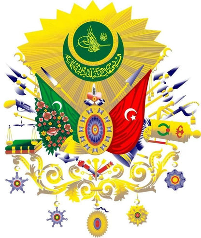 Sticker Masters Osmanlı Devlet Arması Sticker Motor, Kask, Laptop, Araba, Oto Araç İçin Dayanıklı Etiket Decal