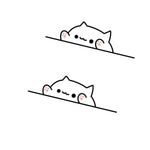 Sticker Master Oyunsever Kedi Araba Oto Motor Laptop Bilgisayar 6 Cm Etiket Çıkartma - 2 Adet Sticker Master