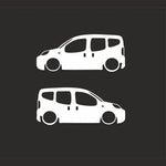 Sticker Master Peugeot Bipper Basık Araç Sticker - 2 Adet (Sağ & Sol) 15 cm Sticker Master